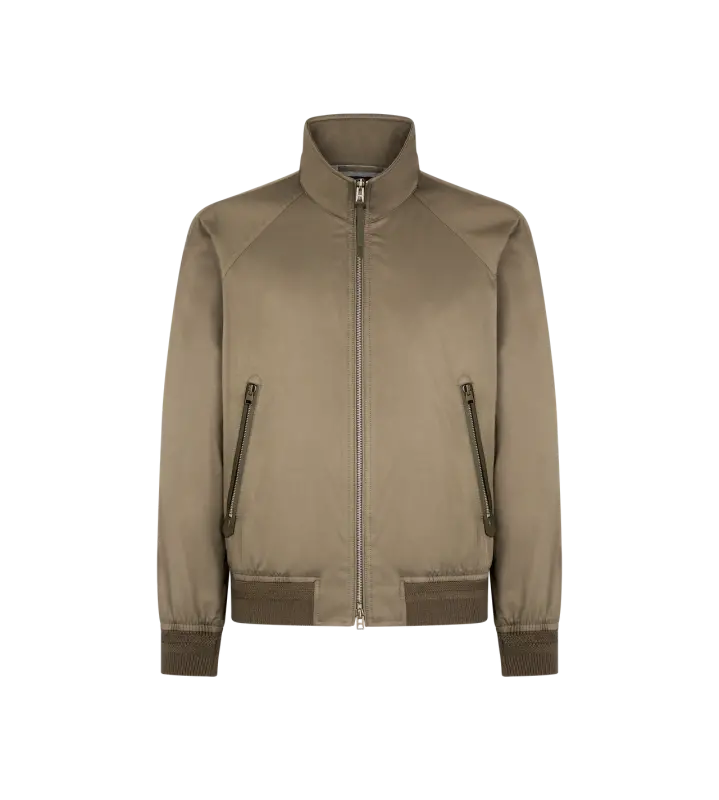 CASHMERE-LINED BLOUSON OLIVE GREEN online